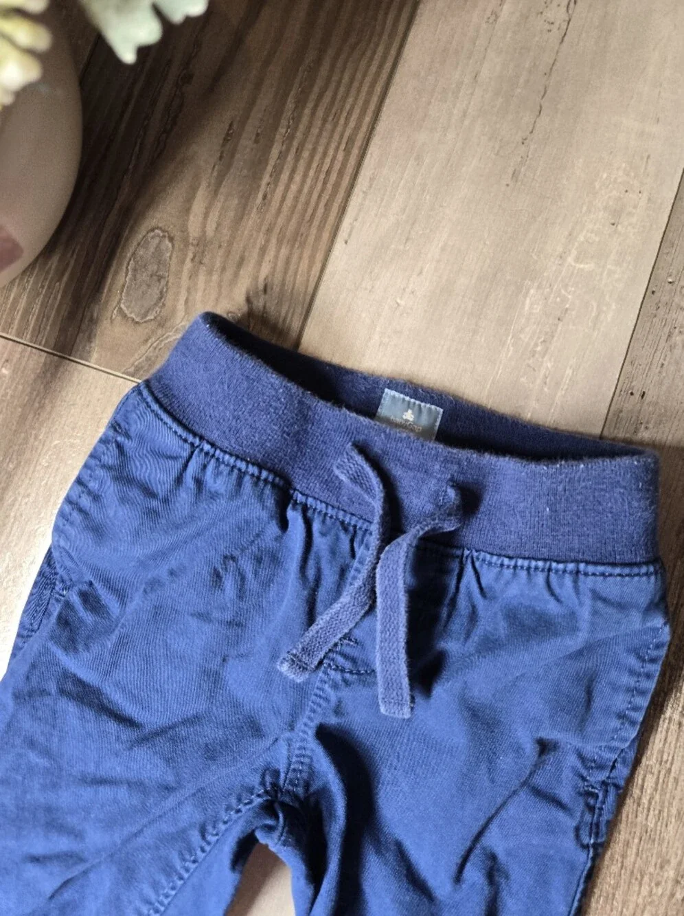Baby Gap Navy Blue Elastic Waist Jogger Pants Size 0-3m Baby Boy NWOT